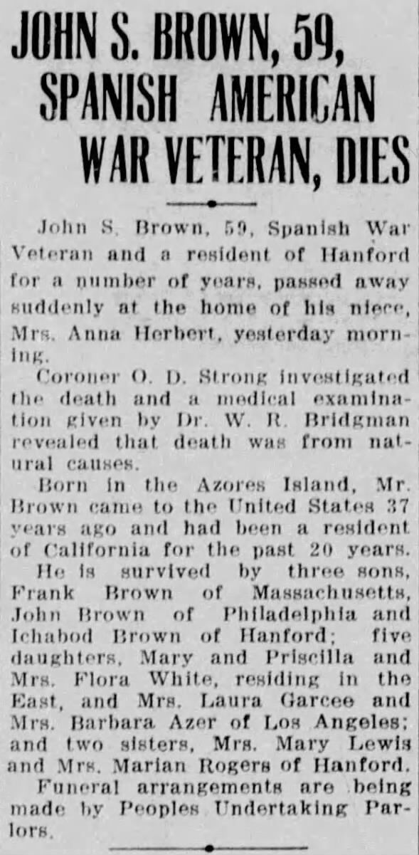 Obituary for JOHN S. BROWN (Aged 59)